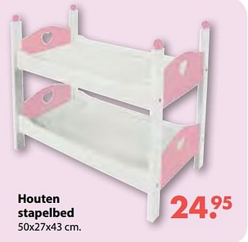 Aanbiedingen Houten stapelbed - Huismerk - Multi Bazar - Geldig van 08/10/2018 tot 06/12/2018 bij Multi Bazar