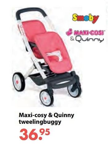 Aanbiedingen Maxi-cosy + quinny tweelingbuggy - Smoby - Geldig van 08/10/2018 tot 06/12/2018 bij Multi Bazar