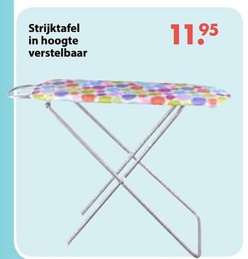 Aanbiedingen Strijktafel in hoogte verstelbaar - Huismerk - Multi Bazar - Geldig van 08/10/2018 tot 06/12/2018 bij Multi Bazar