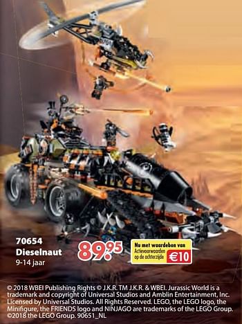 Aanbiedingen Dieselnaut - Lego - Geldig van 08/10/2018 tot 06/12/2018 bij Multi Bazar