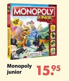 Aanbiedingen Monopoly junior - Hasbro - Geldig van 08/10/2018 tot 06/12/2018 bij Multi Bazar