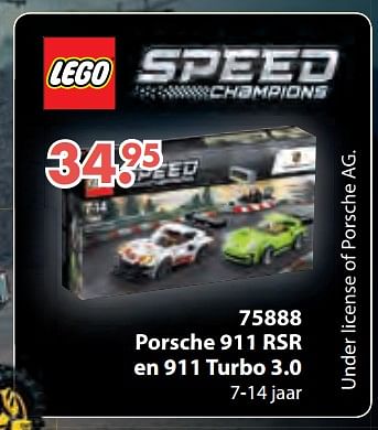 Aanbiedingen Porsche 911 rsr en 911 turbo 3.0 - Lego - Geldig van 08/10/2018 tot 06/12/2018 bij Multi Bazar
