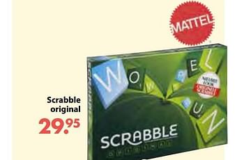 Aanbiedingen Scrabble original - Mattel - Geldig van 08/10/2018 tot 06/12/2018 bij Multi Bazar