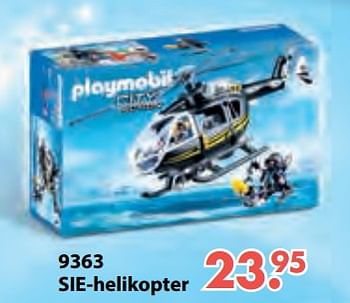 Aanbiedingen Sie-helikopter - Playmobil - Geldig van 08/10/2018 tot 06/12/2018 bij Multi Bazar