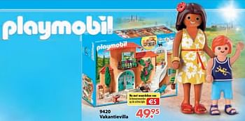 Aanbiedingen Vakantievilla - Playmobil - Geldig van 08/10/2018 tot 06/12/2018 bij Multi Bazar