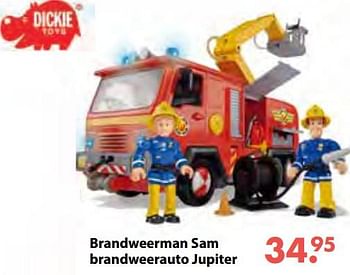 Aanbiedingen Brandweerman sam brandweerauto jupiter - Dickie - Geldig van 08/10/2018 tot 06/12/2018 bij Multi Bazar