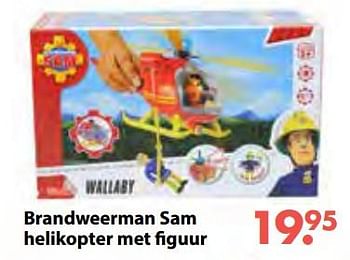 Aanbiedingen Brandweerman sam helikopter met figuur - Dickie - Geldig van 08/10/2018 tot 06/12/2018 bij Multi Bazar