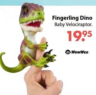 Aanbiedingen Fingerling dino - Wowwee - Geldig van 08/10/2018 tot 06/12/2018 bij Multi Bazar