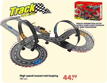 Aanbiedingen High speed raceset met looping - Huismerk - Multi Bazar - Geldig van 08/10/2018 tot 06/12/2018 bij Multi Bazar