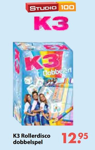 Aanbiedingen K3 rollerdisco dobbelspel - Studio 100 - Geldig van 08/10/2018 tot 06/12/2018 bij Multi Bazar