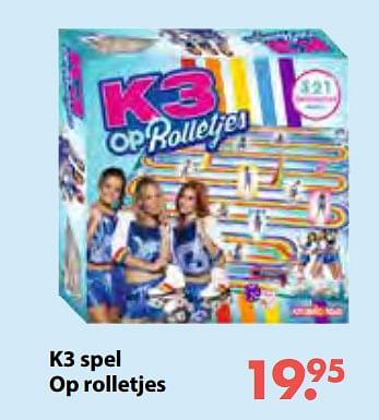 Aanbiedingen K3 spel op rolletjes - Studio 100 - Geldig van 08/10/2018 tot 06/12/2018 bij Multi Bazar