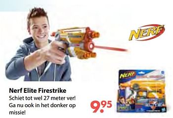 Aanbiedingen Nerf elite firestrike - Nerf - Geldig van 08/10/2018 tot 06/12/2018 bij Multi Bazar