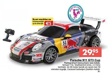 Aanbiedingen Porsche 911 gt3 cup - Nikko - Geldig van 08/10/2018 tot 06/12/2018 bij Multi Bazar