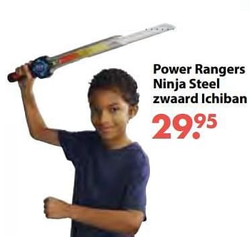 Aanbiedingen Power rangers ninja steel zwaard ichiban - Bandai Namco Entertainment - Geldig van 08/10/2018 tot 06/12/2018 bij Multi Bazar