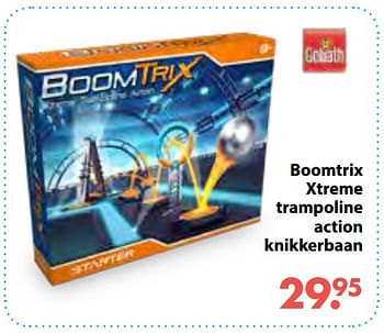 Aanbiedingen Boomtrix xtreme trampoline action knikkerbaan - Goliath - Geldig van 08/10/2018 tot 06/12/2018 bij Multi Bazar