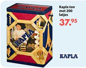 Aanbiedingen Kapla ton met 200 latjes - Kapla - Geldig van 08/10/2018 tot 06/12/2018 bij Multi Bazar