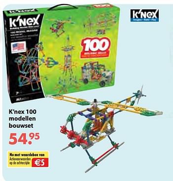Aanbiedingen K`nex 100 modellen bouwset - K'Nex - Geldig van 08/10/2018 tot 06/12/2018 bij Multi Bazar