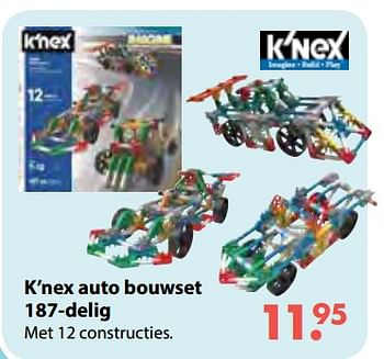 Aanbiedingen K`nex auto bouwset 187-delig - K'Nex - Geldig van 08/10/2018 tot 06/12/2018 bij Multi Bazar