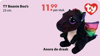 Aanbiedingen Anora de draak - TY Beanie Boo - Geldig van 08/10/2018 tot 06/12/2018 bij Multi Bazar