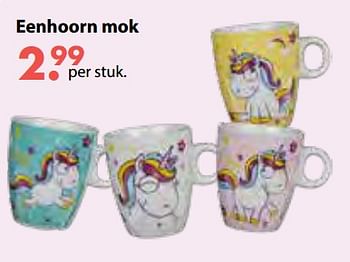 Aanbiedingen Eenhoorn mok - Huismerk - Multi Bazar - Geldig van 08/10/2018 tot 06/12/2018 bij Multi Bazar
