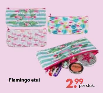 Aanbiedingen Flamingo etui - Huismerk - Multi Bazar - Geldig van 08/10/2018 tot 06/12/2018 bij Multi Bazar