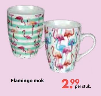 Aanbiedingen Flamingo mok - Huismerk - Multi Bazar - Geldig van 08/10/2018 tot 06/12/2018 bij Multi Bazar