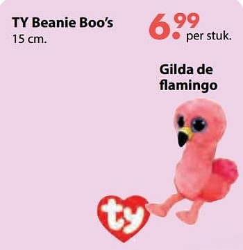 Aanbiedingen Gilda de flamingo - TY Beanie Boo - Geldig van 08/10/2018 tot 06/12/2018 bij Multi Bazar