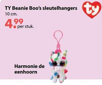 Aanbiedingen Harmonie de eenhoorn - TY Beanie Boo - Geldig van 08/10/2018 tot 06/12/2018 bij Multi Bazar