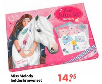 Aanbiedingen Miss melody liefdesbrievenset - Top Model - Geldig van 08/10/2018 tot 06/12/2018 bij Multi Bazar
