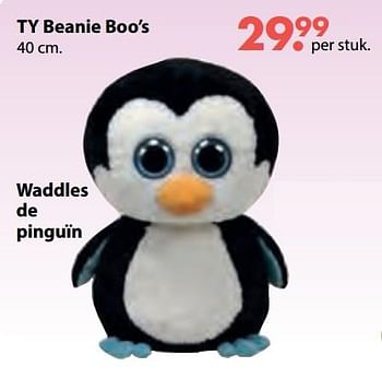 Aanbiedingen Waddles de pinguïn - TY Beanie Boo - Geldig van 08/10/2018 tot 06/12/2018 bij Multi Bazar