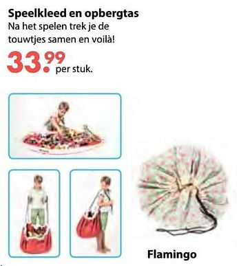 Aanbiedingen Speelkleed en opbergtas flamingo - Huismerk - Multi Bazar - Geldig van 08/10/2018 tot 06/12/2018 bij Multi Bazar