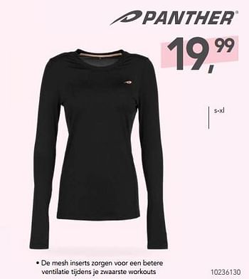 Aanbiedingen Shirt lange mouwen - Panther - Geldig van 07/10/2018 tot 28/10/2018 bij Bristol