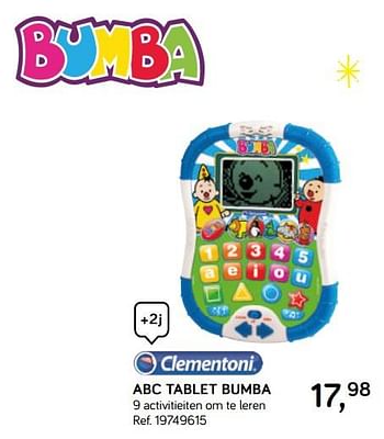 Aanbiedingen Abc tablet bumba - Clementoni - Geldig van 16/10/2018 tot 11/12/2018 bij Supra Bazar