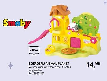 Aanbiedingen Boerderij animal planet - Smoby - Geldig van 16/10/2018 tot 11/12/2018 bij Supra Bazar