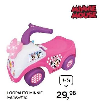 Aanbiedingen Loopauto minnie - Minnie Mouse - Geldig van 16/10/2018 tot 11/12/2018 bij Supra Bazar