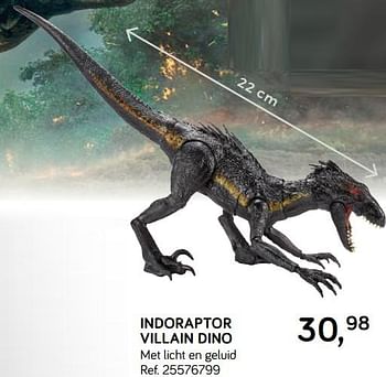 Aanbiedingen Indoraptor villain dino - Jurassic World - Geldig van 16/10/2018 tot 11/12/2018 bij Supra Bazar