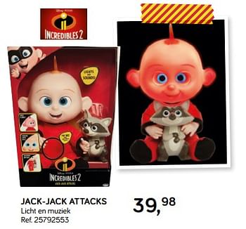 Aanbiedingen Jack-jack attacks - Disney - Geldig van 16/10/2018 tot 11/12/2018 bij Supra Bazar