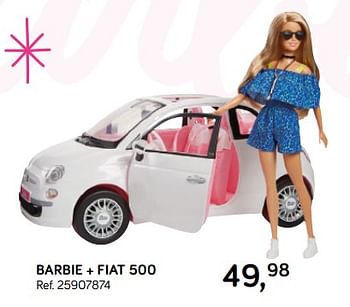 Aanbiedingen Barbie + fiat 500 - Mattel - Geldig van 16/10/2018 tot 11/12/2018 bij Supra Bazar
