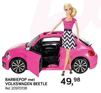 Aanbiedingen Barbiepop met volkswagen beetle - Mattel - Geldig van 16/10/2018 tot 11/12/2018 bij Supra Bazar