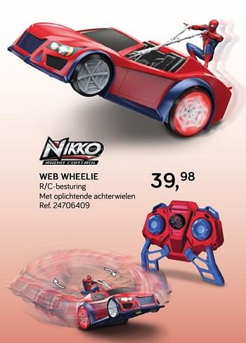 Aanbiedingen Web wheelie - Nikko - Geldig van 16/10/2018 tot 11/12/2018 bij Supra Bazar