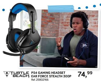 Aanbiedingen Ps4 gaming headset ear force stealth 300p - Turtle Beach - Geldig van 16/10/2018 tot 11/12/2018 bij Supra Bazar