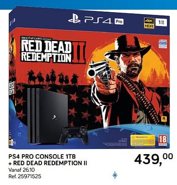 Aanbiedingen Ps4 pro console 1tb + red dead redemption ii - Sony - Geldig van 16/10/2018 tot 11/12/2018 bij Supra Bazar
