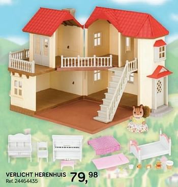 Aanbiedingen Verlicht herenhuis - Sylvanian Families - Geldig van 16/10/2018 tot 11/12/2018 bij Supra Bazar