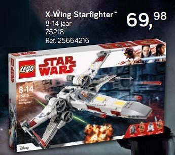 Aanbiedingen X-wing starfighter - Lego - Geldig van 16/10/2018 tot 11/12/2018 bij Supra Bazar