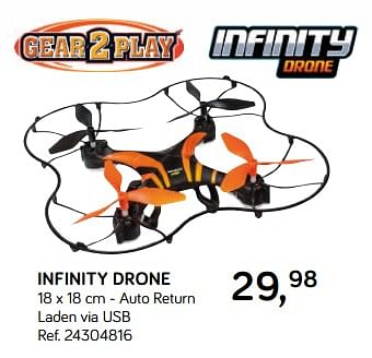 Aanbiedingen Infinity drone - Gear2Play - Geldig van 16/10/2018 tot 11/12/2018 bij Supra Bazar