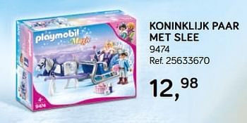 Aanbiedingen Koninklijk paar met slee - Playmobil - Geldig van 16/10/2018 tot 11/12/2018 bij Supra Bazar