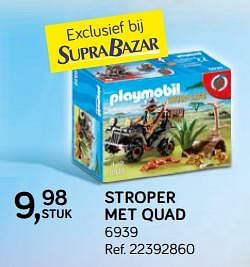 Aanbiedingen Stroper met quad - Playmobil - Geldig van 16/10/2018 tot 11/12/2018 bij Supra Bazar
