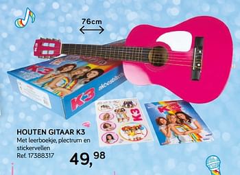 Aanbiedingen Houten gitaar k3 - K3 - Geldig van 16/10/2018 tot 11/12/2018 bij Supra Bazar