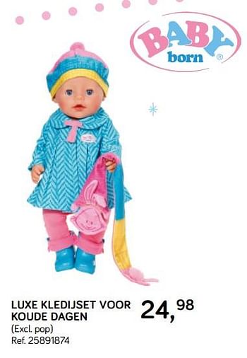 Aanbiedingen Luxe kledijset voor koude dagen - Baby Born - Geldig van 16/10/2018 tot 11/12/2018 bij Supra Bazar