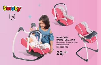 Aanbiedingen Maxi-cosi babystoel 3 in 1 - Smoby - Geldig van 16/10/2018 tot 11/12/2018 bij Supra Bazar